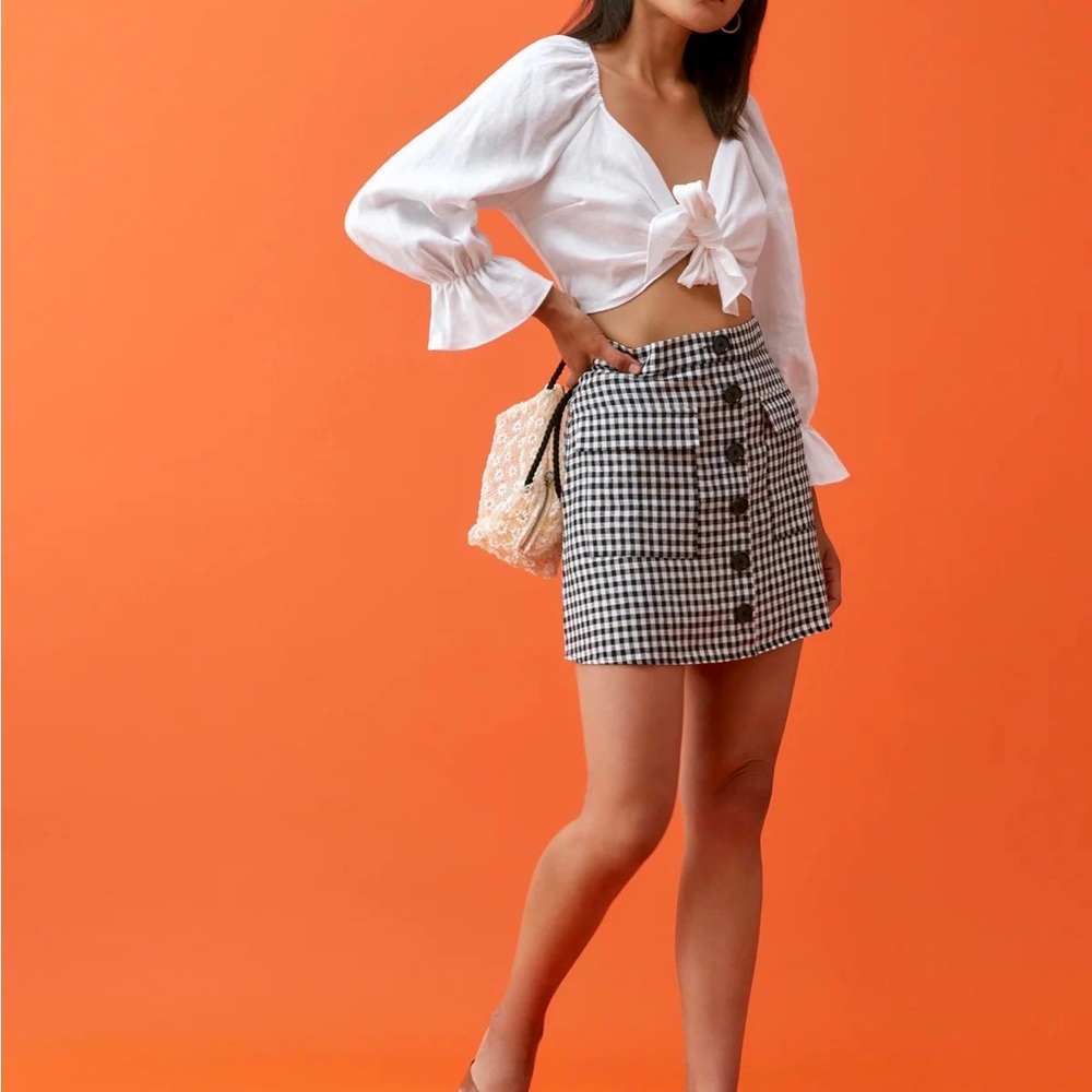 Reformation Maeve Linen Skirt